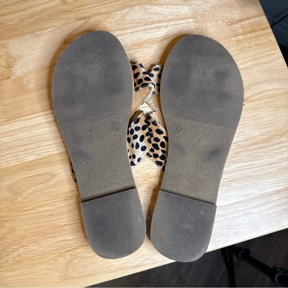 GAP Women’s Size 7 Leopard Animal Print Slip On Sandals - Picture 7 of 9